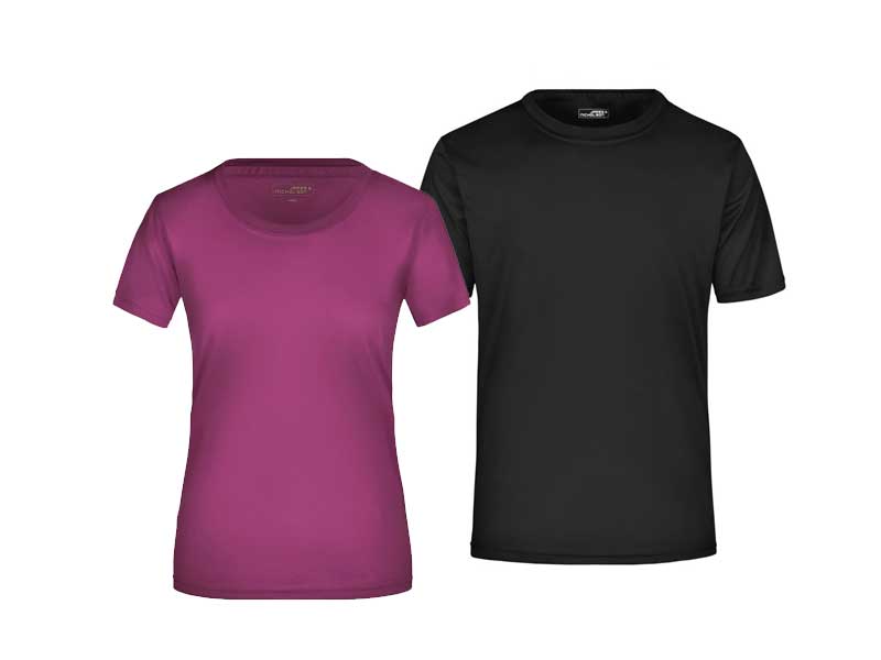 Active t-shirts med rund hals