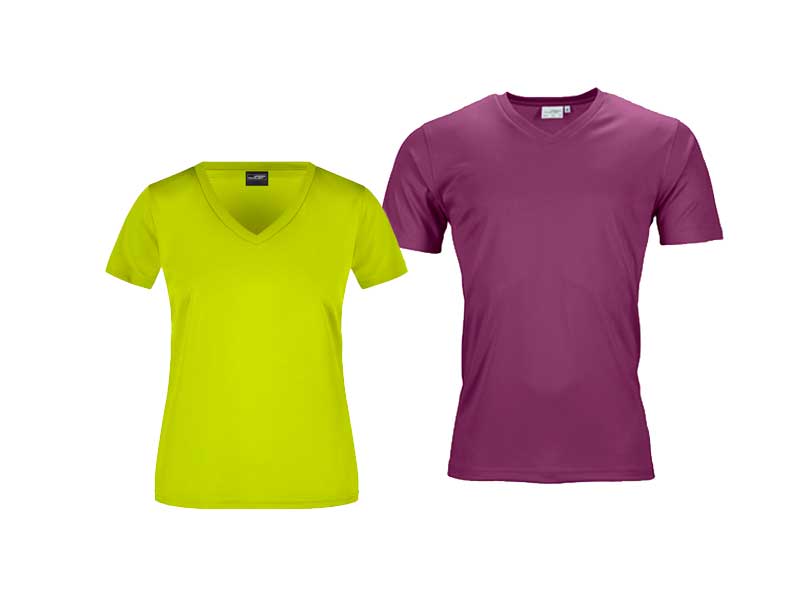 Active t-shirt med v-hals