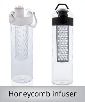 Honeycomb drikkeflaske Tilsæt en sund frugtsmag til dit vand. Denne design drikkeflaske med flotte detaljer giver