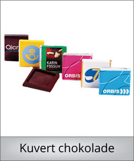 Kuvert chokolade med logo